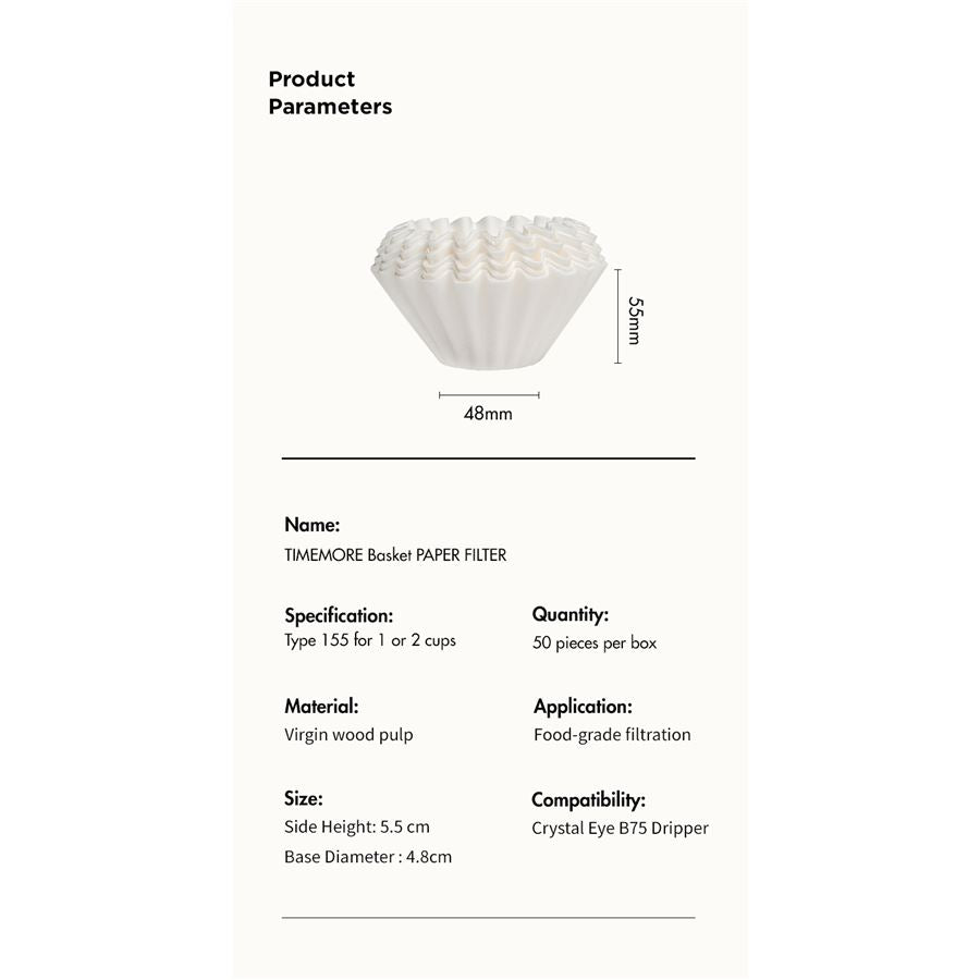 TIMEMORE Paper Filters 50pcs