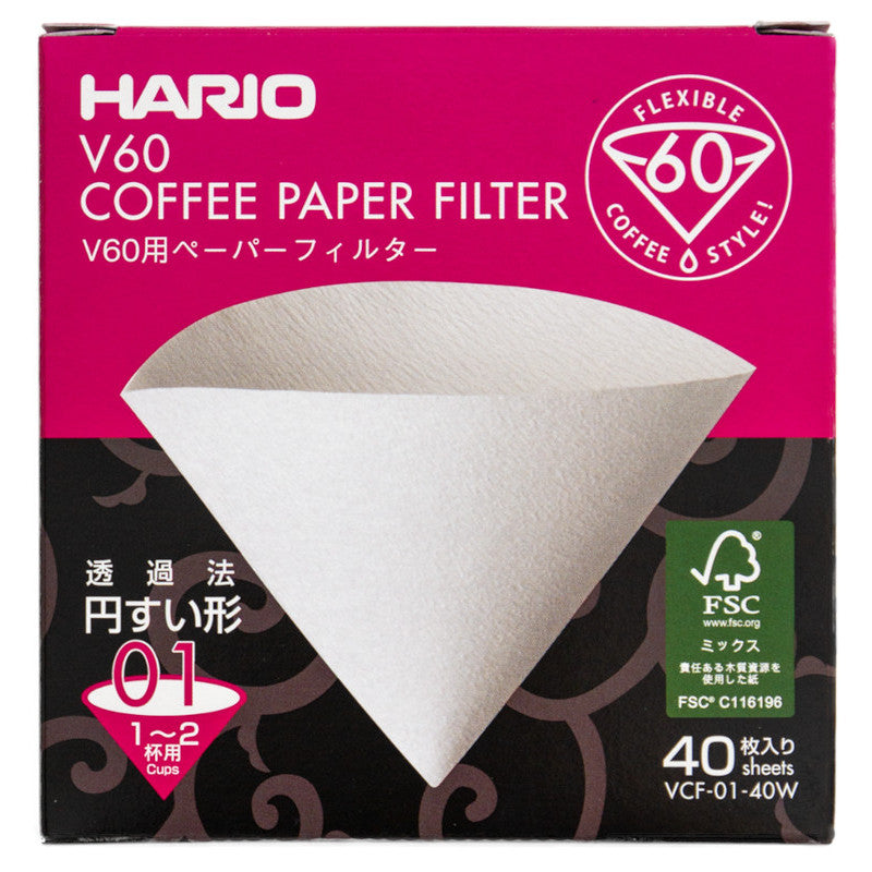 HARIO Papierové Filtre V60 01 40ks