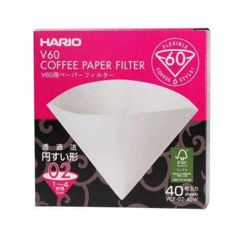 Papierové Filtre Hario V60 02 40ks